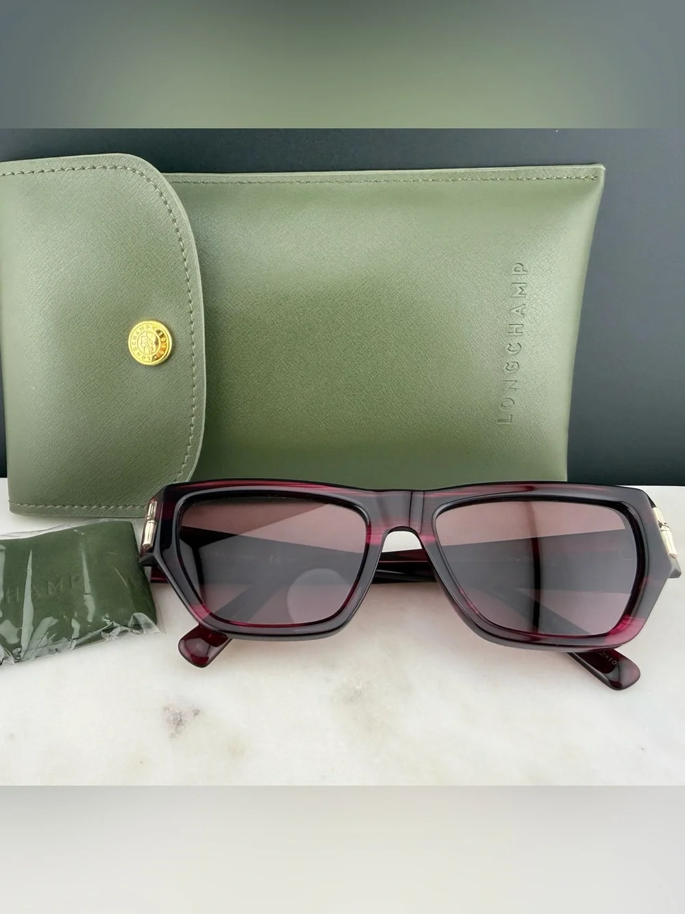 Longchamp LO774S 503 Burgundy Plum Sunglasses w/ Case & Cloth